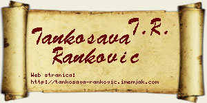 Tankosava Ranković vizit kartica